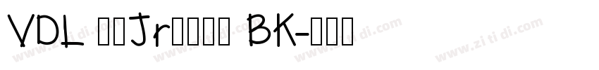 VDL ロゴJrブラック BK字体转换